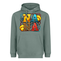Sage Softball nana leopard frame Heavyweight Hoodie - LillyAllenDesigns