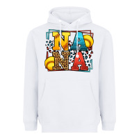 White Softball nana leopard frame Heavyweight Hoodie - LillyAllenDesigns