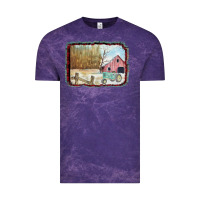 Cloud Purple Christmas Barn Tractor Snow Vintage Tee - Bettercallsaul