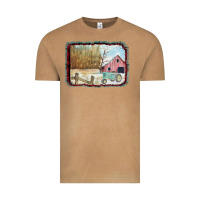 Vintage Camel Christmas Barn Tractor Snow Vintage Tee - Bettercallsaul