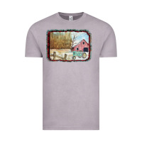 Vintage Zinc Christmas Barn Tractor Snow Vintage Tee - Bettercallsaul