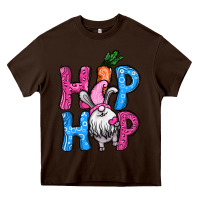 Chocolate Brown Easter hip hop gnome Heavy Core Tee - NancyCooperArtShop