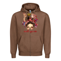 Chestnut nail queen messy bun with crown bbs Zipper Hoodie - BundleAndBundleShop