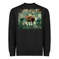 Black Stay wild Bear tumbler Heavyweight Sweatshirt - HowdyJamesFarm