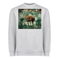 Heather Grey Stay wild Bear tumbler Heavyweight Sweatshirt - HowdyJamesFarm