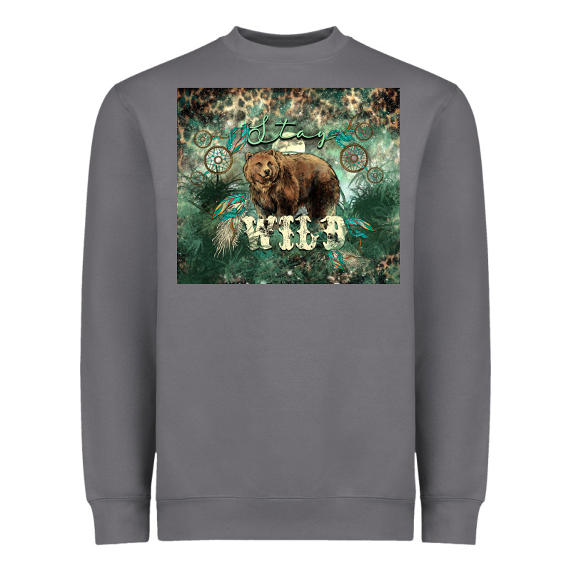 Stay Wild Bear Tumbler Heavyweight Sweatshirt by HowdyJamesFarm | Teevron