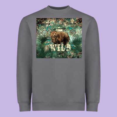 Stay Wild Bear Tumbler Heavyweight Sweatshirt Designed By Howdyjamesfarm
