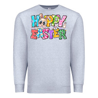 Heather Grey Hoppy Easter Premium Sweatshirt - CowhideDigitalArt
