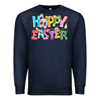 Navy Hoppy Easter Premium Sweatshirt - CowhideDigitalArt