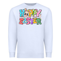 White Hoppy Easter Premium Sweatshirt - CowhideDigitalArt