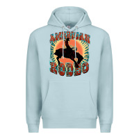 Blue Mist American rodeo Premium Hoodie - FaDigitalArtStudio
