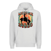 Dove Grey American rodeo Premium Hoodie - FaDigitalArtStudio