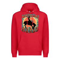 Red American rodeo Premium Hoodie - FaDigitalArtStudio