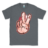 Charcoal Heather Floral Argyle Peace Sign Classic Tee - Jasminsmagicworld