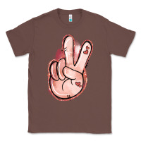 Chestnut Floral Argyle Peace Sign Classic Tee - Jasminsmagicworld