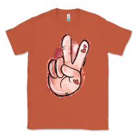 Copper Floral Argyle Peace Sign Classic Tee - Jasminsmagicworld