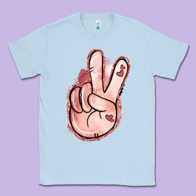 Floral Argyle Peace Sign Classic Tee Designed By Jasminsmagicworld