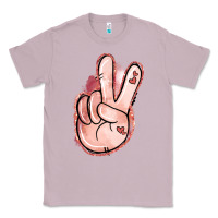 Lilac Floral Argyle Peace Sign Classic Tee - Jasminsmagicworld