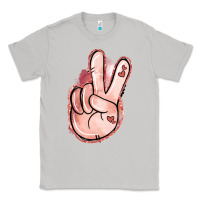 Moon Dust Floral Argyle Peace Sign Classic Tee - Jasminsmagicworld