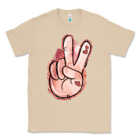 Mushroom Floral Argyle Peace Sign Classic Tee - Jasminsmagicworld