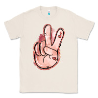 Natural Floral Argyle Peace Sign Classic Tee - Jasminsmagicworld