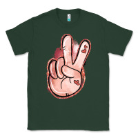 Sports Green Floral Argyle Peace Sign Classic Tee - Jasminsmagicworld