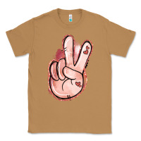 Toasted Coconut Floral Argyle Peace Sign Classic Tee - Jasminsmagicworld