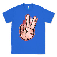 True Royal Floral Argyle Peace Sign Classic Tee - Jasminsmagicworld