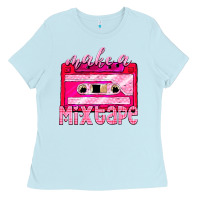 Baby Blue make a mixtape cassette Ladies Tee - NancyCooperArtShop
