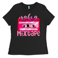 Black make a mixtape cassette Ladies Tee - NancyCooperArtShop