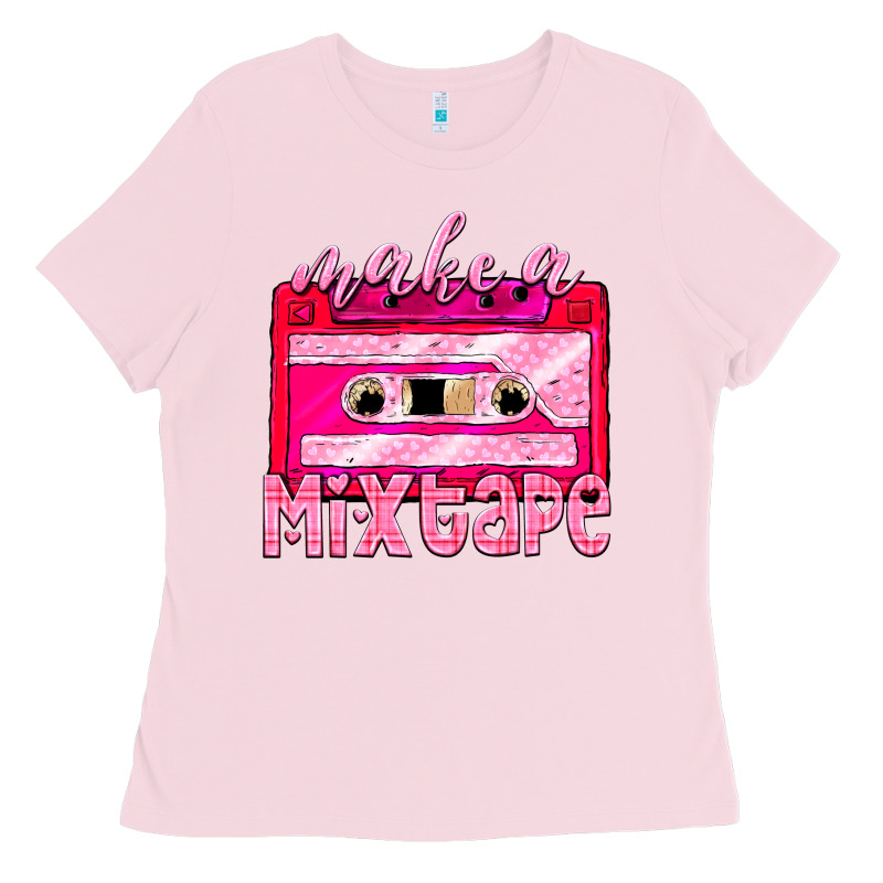 Make A Mixtape Cassette Ladies Tee by NancyCooperArtShop | Teevron