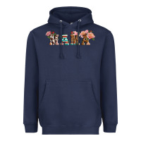 Navy western mama pink roses Mother's Day Heavyweight Hoodie - LillyAllenDesigns