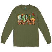 Army Green Fall sweet Fall Long Sleeve Tee - NancyCooperArtShop