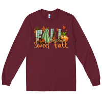 Burgundy Fall sweet Fall Long Sleeve Tee - NancyCooperArtShop