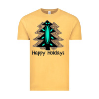 Vintage Mustard Happy Holidays Tree Vintage Tee - Bettercallsaul