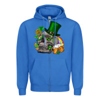 St Patrick's Day Boho Skull Zipper Hoodie | Teevron