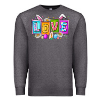 Charcoal Heather Love Easter Premium Sweatshirt - CowhideDigitalArt