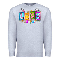 Heather Grey Love Easter Premium Sweatshirt - CowhideDigitalArt