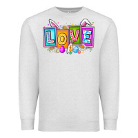 Oatmeal Heather Love Easter Premium Sweatshirt - CowhideDigitalArt
