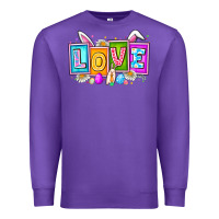 Purple Love Easter Premium Sweatshirt - CowhideDigitalArt