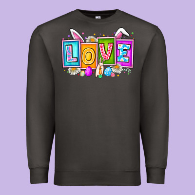 Love Easter Premium Sweatshirt Designed By Cowhidedigitalart