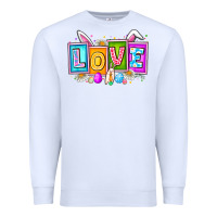 White Love Easter Premium Sweatshirt - CowhideDigitalArt