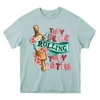 Arona they see me rolling they hatin Heavy Core Tee - MaliasSmallBusiness