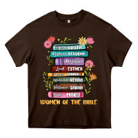 Chocolate Brown the original women of the bible books full color Heavy Core Tee - JahusDesignShop