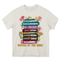 Cream the original women of the bible books full color Heavy Core Tee - JahusDesignShop