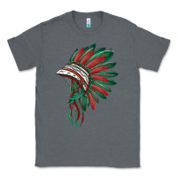 Charcoal Heather american flag indian headdress Classic Tee - BarkalooDesign