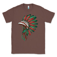 Chestnut american flag indian headdress Classic Tee - BarkalooDesign