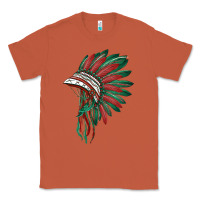 Copper american flag indian headdress Classic Tee - BarkalooDesign