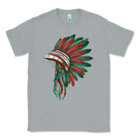 Heather Grey american flag indian headdress Classic Tee - BarkalooDesign