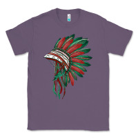 Lavender american flag indian headdress Classic Tee - BarkalooDesign